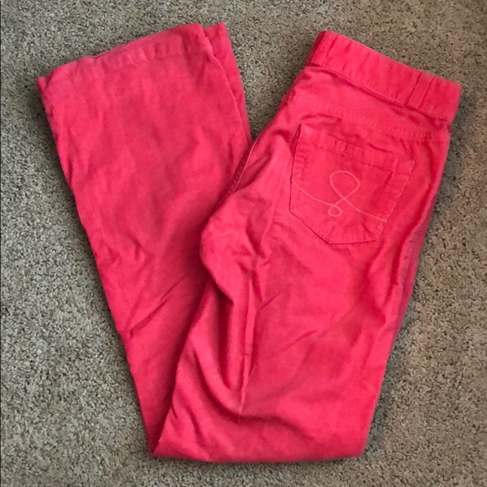 Lilly Pulitzer pink corduroy pants
